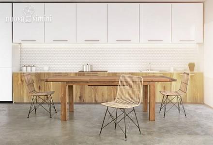 Tavolo Bounty teak reciclato fsc. Biz e sedia lucila