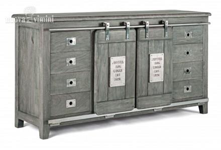 Credenza 2 Ante 8 cassetti Jupiter grigia Biz.