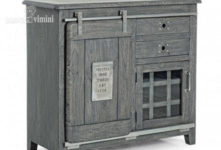 Credenza con porta bottiglie Jupiter grigia Biz.