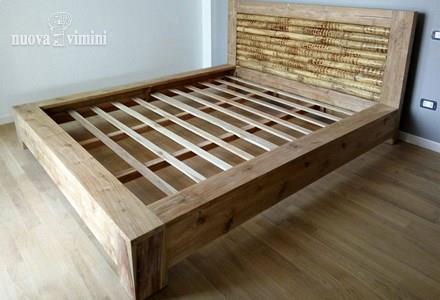 Letto Rumba teak e bambu