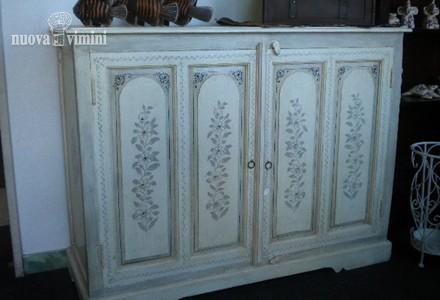 Credenza indiana 2 ante bianco-grigio
