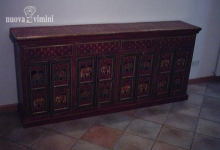 Credenza con elefanti 8 ante 4 cassetti