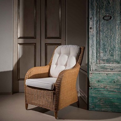 Poltrona Bergere Isotta midollino miele