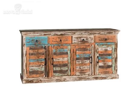 Credenza legno Eco vintage - country 4 ante 4 