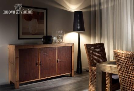 Credenza essenzial 3 ante miele black