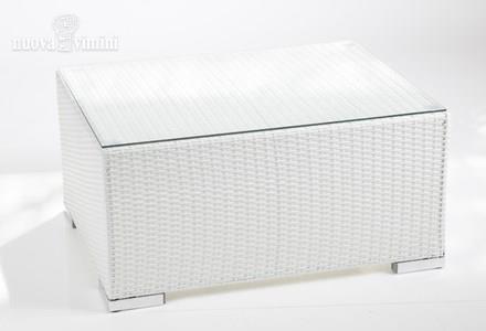 Tavolino Carpi-Acapulco white in rattan sintetico