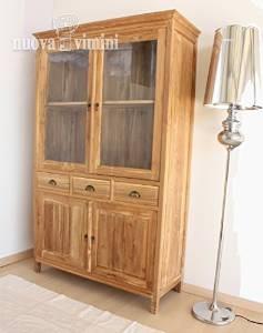 Credenza vetrina Provenza teak naturale