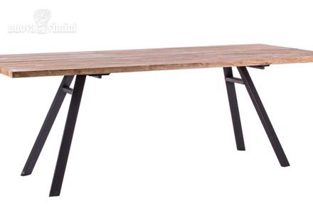 Tavolo Vermon 220 x 98 base ferro piano teak rustico