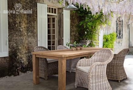 Tavolo teak riciclato bounty e poltrona Martin