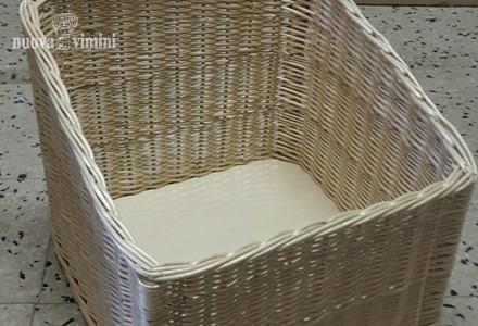 Cesto vimini bianco per panificio