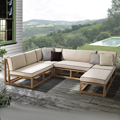 Divano modulare Mississipi teak
