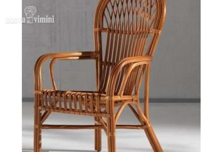 Poltrona Sonia rattan miele o giunco