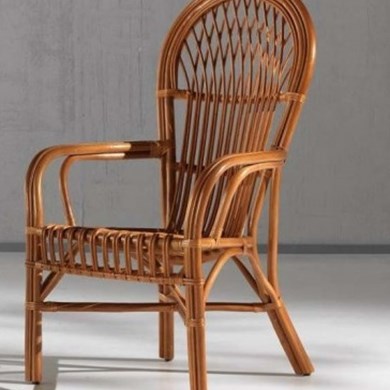 Poltrona etnica rattan - Poltrona Sonia rattan miele o giunco