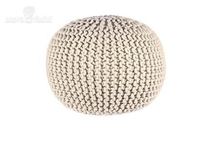 Pouf cotone colore sabbia