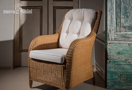 Poltrona Bergere Isotta midollino miele