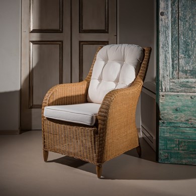 Poltrona Bergere Isotta midollino miele