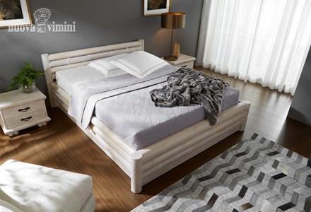 Letto Monsoon bambu' decapato bianco